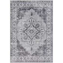 HOMCOM Grey Floral Flannel Non Slip Rug 290 x 200cm - Size: 17 x 37 x 44cm - Wilko - thumbnail 1