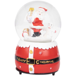Single Shatchi Christmas Santa Tree Scene Resin Base Musical Snowglobe in Assorted Style - Size: 15 x 10 x 10cm - Multi - Wilko - thumbnail 3
