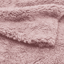 Velosso Double Blush Pink Teddy Fleece Duvet Set - Wilko - thumbnail 4