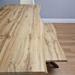 Portland 6 Seater Gem Pattern Wooden Tabletop Dining Bench Set Cream - Wilko - thumbnail 3