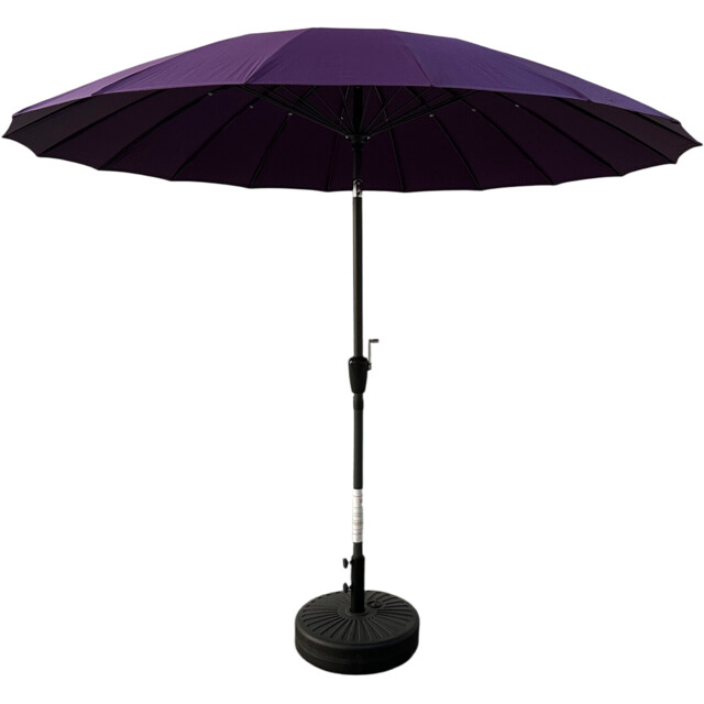 Shanghai 2.7m Crank and Tilt Parasol Purple - Wilko - image 1