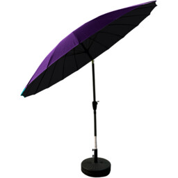 Shanghai 2.7m Crank and Tilt Parasol Purple - Wilko - thumbnail 3
