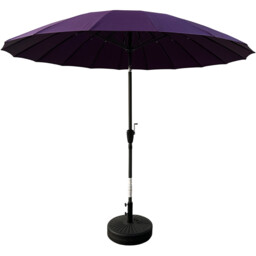 Shanghai 2.7m Crank and Tilt Parasol Purple - Wilko - thumbnail 1