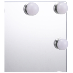 Living and Home Hollywood Vanity Tabletop Mirror with 15 LED Bulb 48 x 58cm - White - Wilko - thumbnail 5