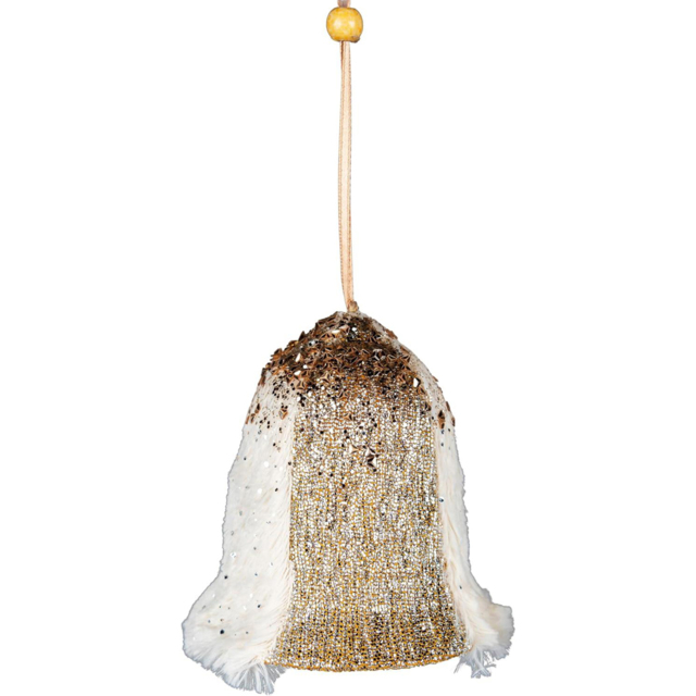 Shatchi Gold Santa Bell Hanging Christmas Decoration 3 Pack - Size: 25 x 25 x 8cm - Wilko - image 1
