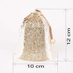 Shatchi Gold Santa Bell Hanging Christmas Decoration 3 Pack - Size: 25 x 25 x 8cm - Wilko - thumbnail 5