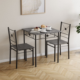 VIDA DESIGNS Roslyn 2 Seater Square Dining Set Grey - Wilko - thumbnail 6