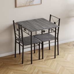 VIDA DESIGNS Roslyn 2 Seater Square Dining Set Grey - Wilko - thumbnail 3