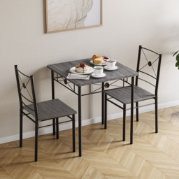 VIDA DESIGNS Roslyn 2 Seater Square Dining Set Grey - Wilko - thumbnail 4