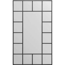 The Fenestra Black Window Metal Leaner Wall Mirror 180 x 110cm - MirrorOutlet - Wilko - thumbnail 1