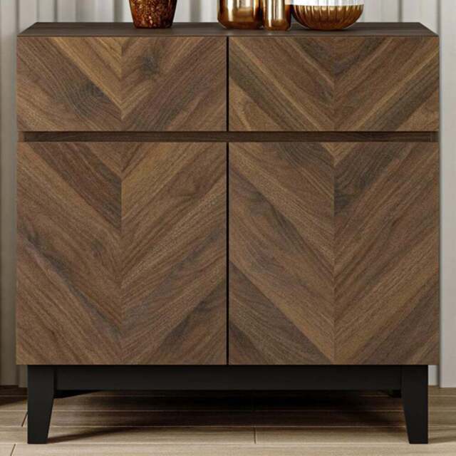Camborne 2 Door 2 Drawer Brown Sideboard - Wilko - image 1