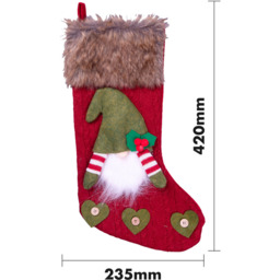 St Helens Luxury Red Gonk Christmas Stocking - Size: 420 x 235 x 15cm - Wilko - thumbnail 5