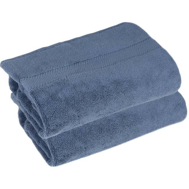 Deluxe Cotton Natural Stone Bath Towel - Size: 23 x 60 x 30 g - Deep Denim - Wilko