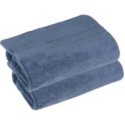 Deluxe Cotton Natural Stone Bath Towel - Size: 23 x 60 x 30 g - Deep Denim - Wilko - thumbnail 1