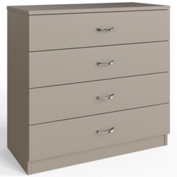 FWStyle Promo 4 Drawer Putty Modern Chest of Drawers - Brown - Wilko - thumbnail 3