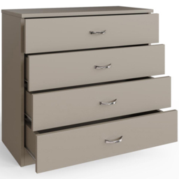 FWStyle Promo 4 Drawer Putty Modern Chest of Drawers - Brown - Wilko - thumbnail 4