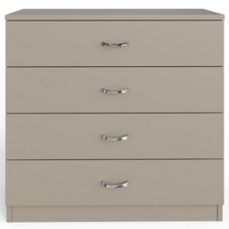 FWStyle Promo 4 Drawer Putty Modern Chest of Drawers - Brown - Wilko - thumbnail 5
