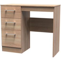 Crowndale Devon 3 Drawer Bardolino Oak Dressing Table - Size: 40 x 97 x 80cm - Brown - Wilko - thumbnail 3