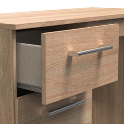 Crowndale Devon 3 Drawer Bardolino Oak Dressing Table - Size: 40 x 97 x 80cm - Brown - Wilko - thumbnail 7