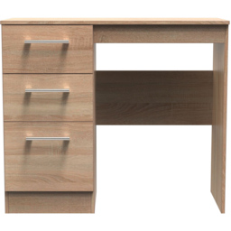 Crowndale Devon 3 Drawer Bardolino Oak Dressing Table - Size: 40 x 97 x 80cm - Brown - Wilko - thumbnail 4