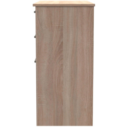 Crowndale Devon 3 Drawer Bardolino Oak Dressing Table - Size: 40 x 97 x 80cm - Brown - Wilko - thumbnail 5
