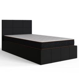 GFW Single Black Faux Leather End Lift Ottoman Bed with Memory Pocket Spring Mattress - Wilko - thumbnail 4