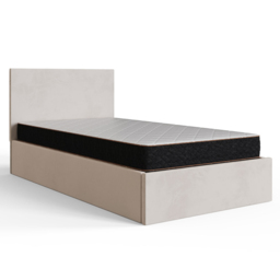 GFW Single Natural Velvet End Lift Ottoman Bed - Wilko - thumbnail 3