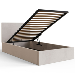 GFW Single Natural Velvet End Lift Ottoman Bed - Wilko - thumbnail 7