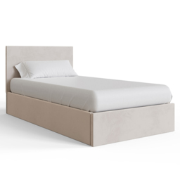 GFW Single Natural Velvet End Lift Ottoman Bed - Wilko - thumbnail 4