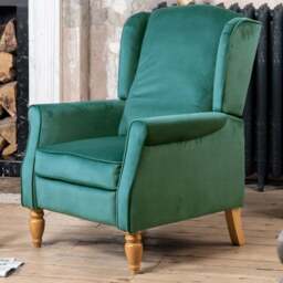 Artemis Home Barksdale Green Recliner Armchair - Size: Single - Wilko