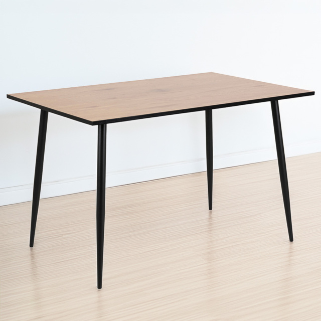 Florence Wilma 4 Seater Dining Table Oak and Black - Furniture To Go - Wilko - image 1