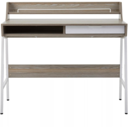 Premier Housewares Bradbury Light Oak Veneer Desk - Size: 104 x 48 x 89cm - Grey - Interiors by Premier - Wilko - thumbnail 4