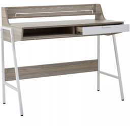 Premier Housewares Bradbury Light Oak Veneer Desk - Size: 104 x 48 x 89cm - Grey - Interiors by Premier - Wilko - thumbnail 3