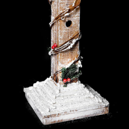Shatchi Warm White LED Brown Wooden Lamppost with Rotating Stars - Size: 85 x 19 x 19cm - Gold - Wilko - thumbnail 5