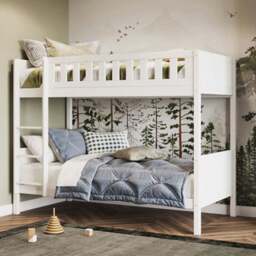 Flair Bea White Wooden Bunk Bed - Size: Single - Wilko - thumbnail 1