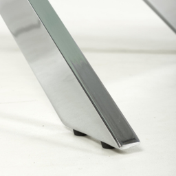 wilko Monaco 4 Seater Marble Glass Dining Table Chrome and White - Shankar - thumbnail 7