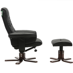 Living and Home Black Duck Feet Armchair with Footrest - Size: Single - Wilko - thumbnail 4