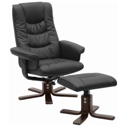 Living and Home Black Duck Feet Armchair with Footrest - Size: Single - Wilko - thumbnail 3