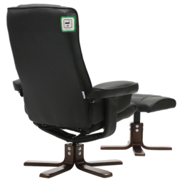 Living and Home Black Duck Feet Armchair with Footrest - Size: Single - Wilko - thumbnail 5
