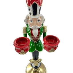 Nutcracker Tealight HolderGreen - Sleigh Bells Ring - Wilko - thumbnail 4