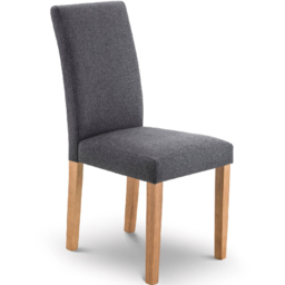 Julian Bowen Hastings Set of 2 Slate and Oak Dining Chair - Wood - Wilko - thumbnail 4