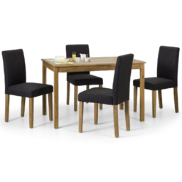 Julian Bowen Hastings Set of 2 Slate and Oak Dining Chair - Wood - Wilko - thumbnail 5