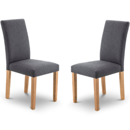 Julian Bowen Hastings Set of 2 Slate and Oak Dining Chair - Wood - Wilko - thumbnail 3