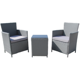 Furniture One 2 Seater Grey Rattan Garden Lounge Set - Wilko - thumbnail 3
