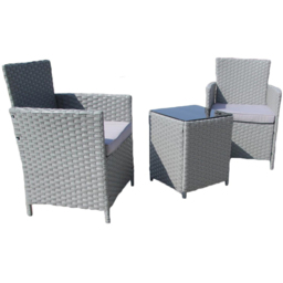 Furniture One 2 Seater Grey Rattan Garden Lounge Set - Wilko - thumbnail 4