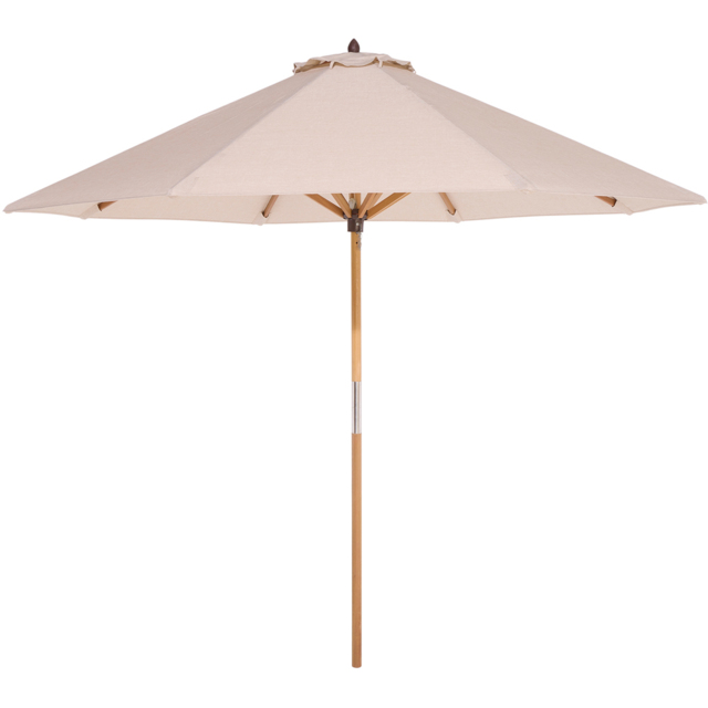 Rowlinson Ashdown Wooden Parasol 2.5m - Size: 3m - Brown - Wilko - image 1