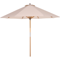 Rowlinson Ashdown Wooden Parasol 2.5m - Size: 3m - Brown - Wilko - thumbnail 1
