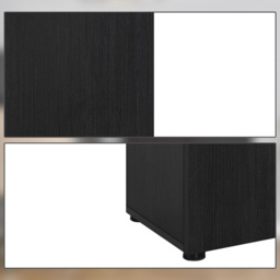 Vinsetto Black 2-Tier Lock File Cabinet - Size: 80 x 40 x 80cm - Wilko - thumbnail 6