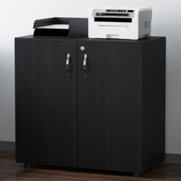 Vinsetto Black 2-Tier Lock File Cabinet - Size: 80 x 40 x 80cm - Wilko