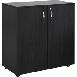 Vinsetto Black 2-Tier Lock File Cabinet - Size: 80 x 40 x 80cm - Wilko - thumbnail 3